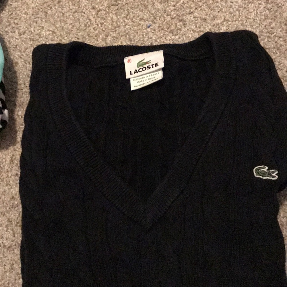 Lacoste cable knit sweater